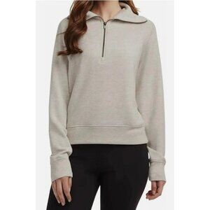 Danskin Luxe Half Zip Women's S Pullover Small Gray Sweatshirt N0427